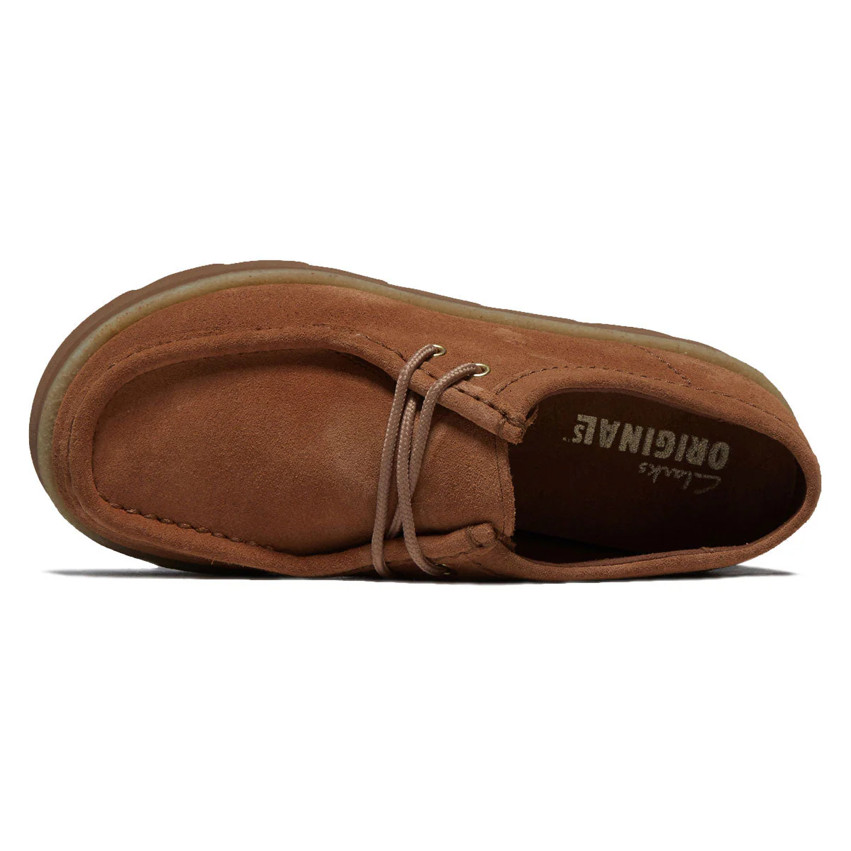 Clarks Womens Meare Walla Shoes - Mid Tan Suede - Image 3