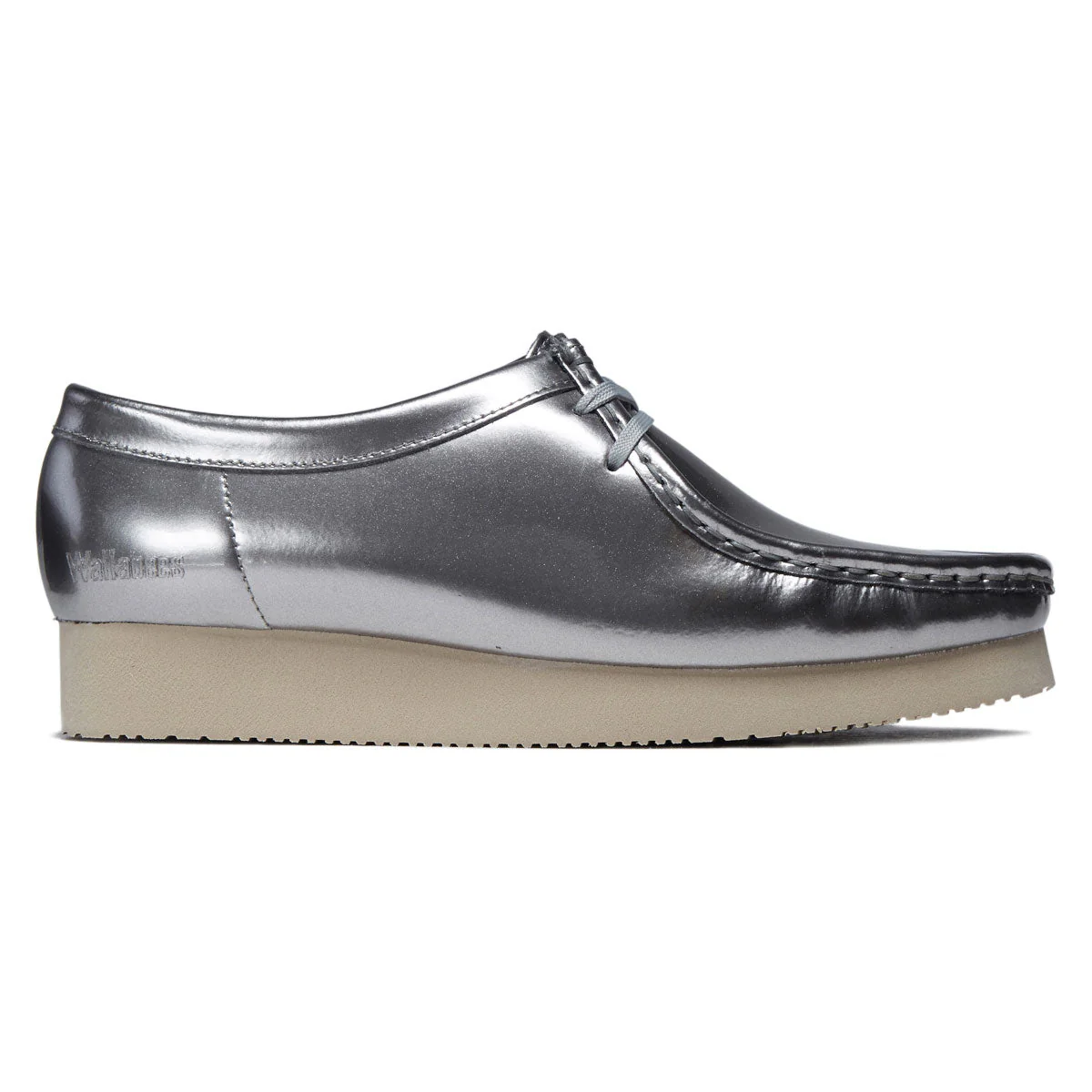 Clarks Womens Wallabee Shoes - Silver