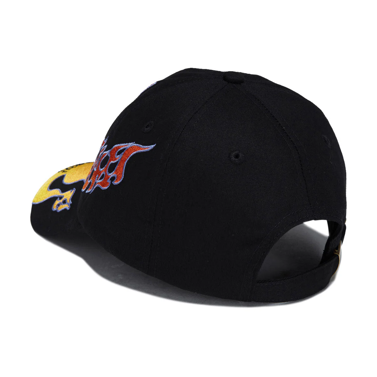 Corduroy Flames Strapback Hat - Black - Image 2