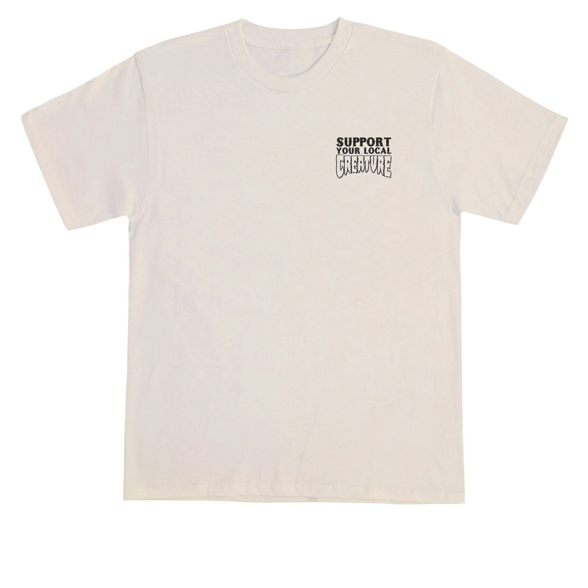 Creature Bonehead Flame Wash T-Shirt - Natural - Image 2