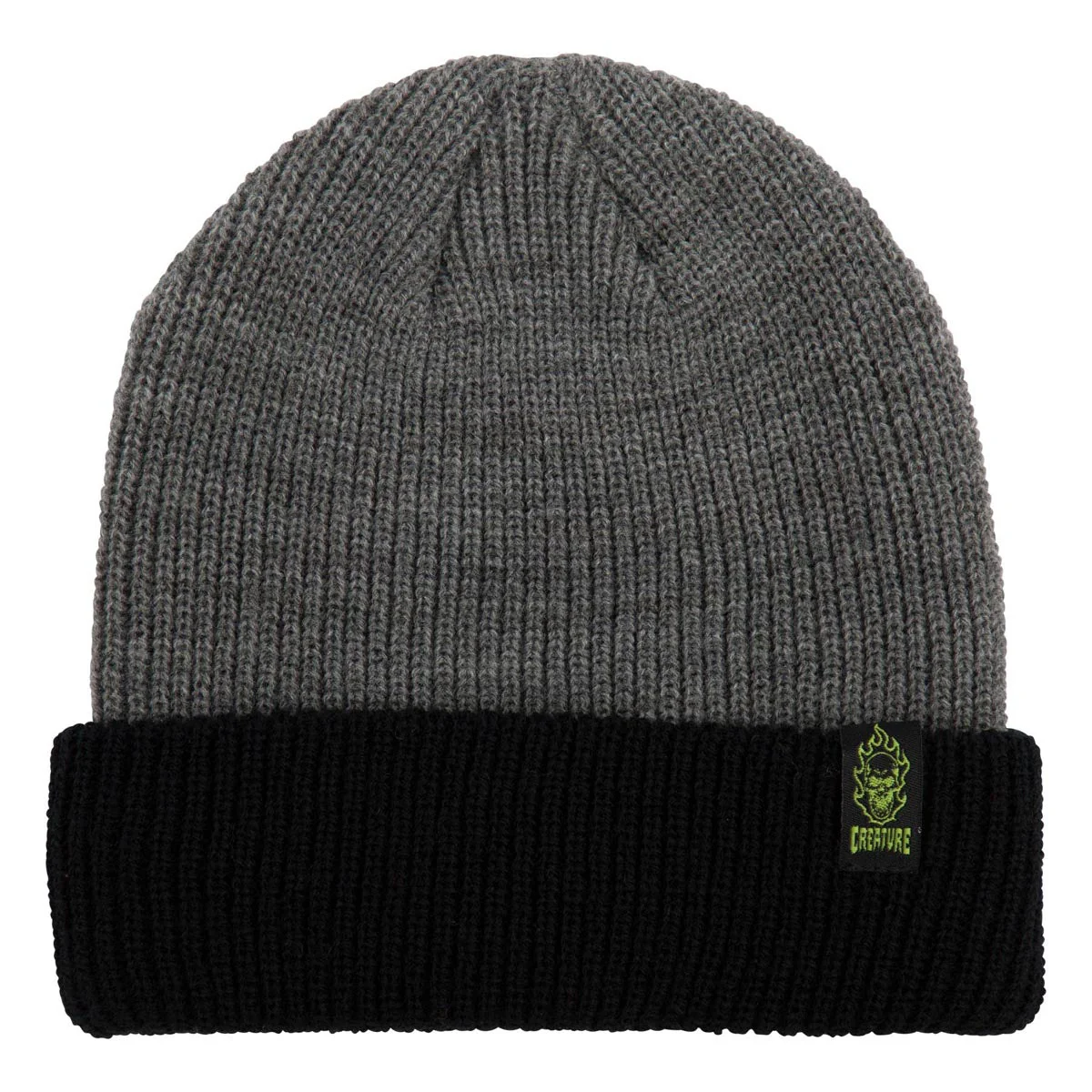 Creature Bonehead Label Long Shoreman Beanie - Black/Grey