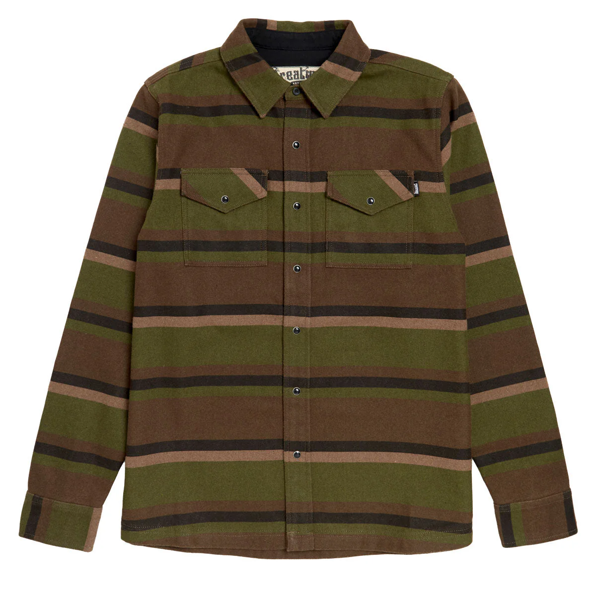 Creature Horizon Long Sleeve Flannel Shirt - Hunter