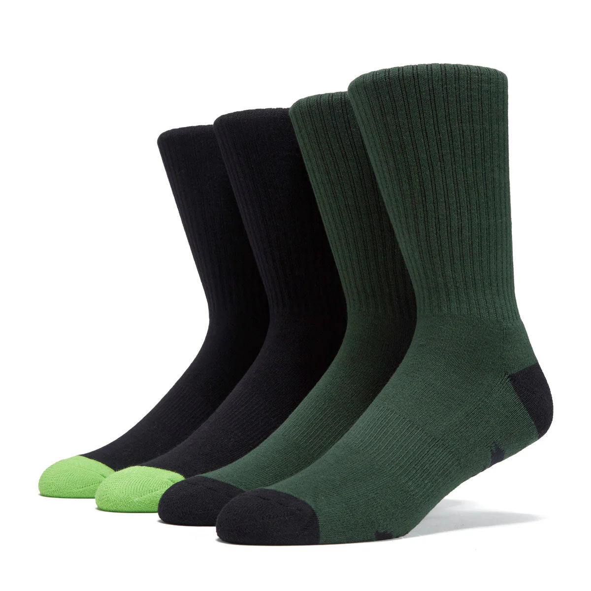 Creature Logo 2 Pack Of Socks - Black/Green