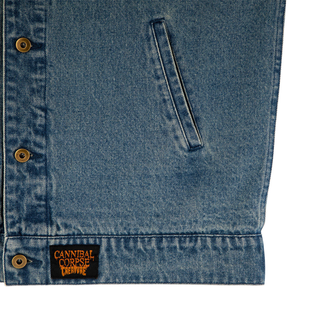 Creature x Cannibal Corpse Denim Vest - Light Denim - Image 4