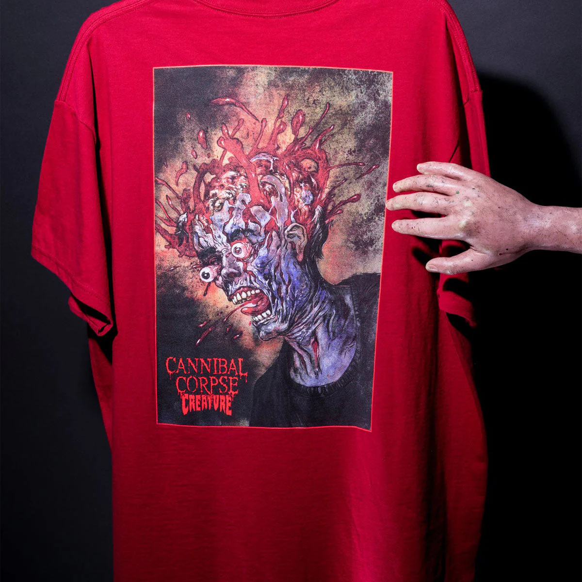 Creature x Cannibal Corpse T-Shirt - Cardinal Red - Image 4