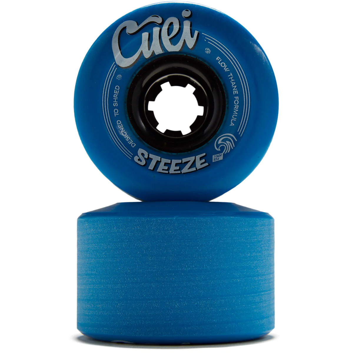 Cuei Steeze Freeride 83a Stoneground Longboard Wheels - Blue - 70mm - Image 2