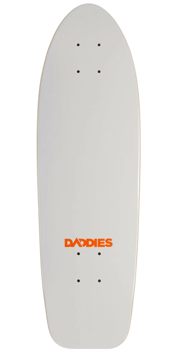 Daddies Logo Cruiser Skateboard Deck - White
