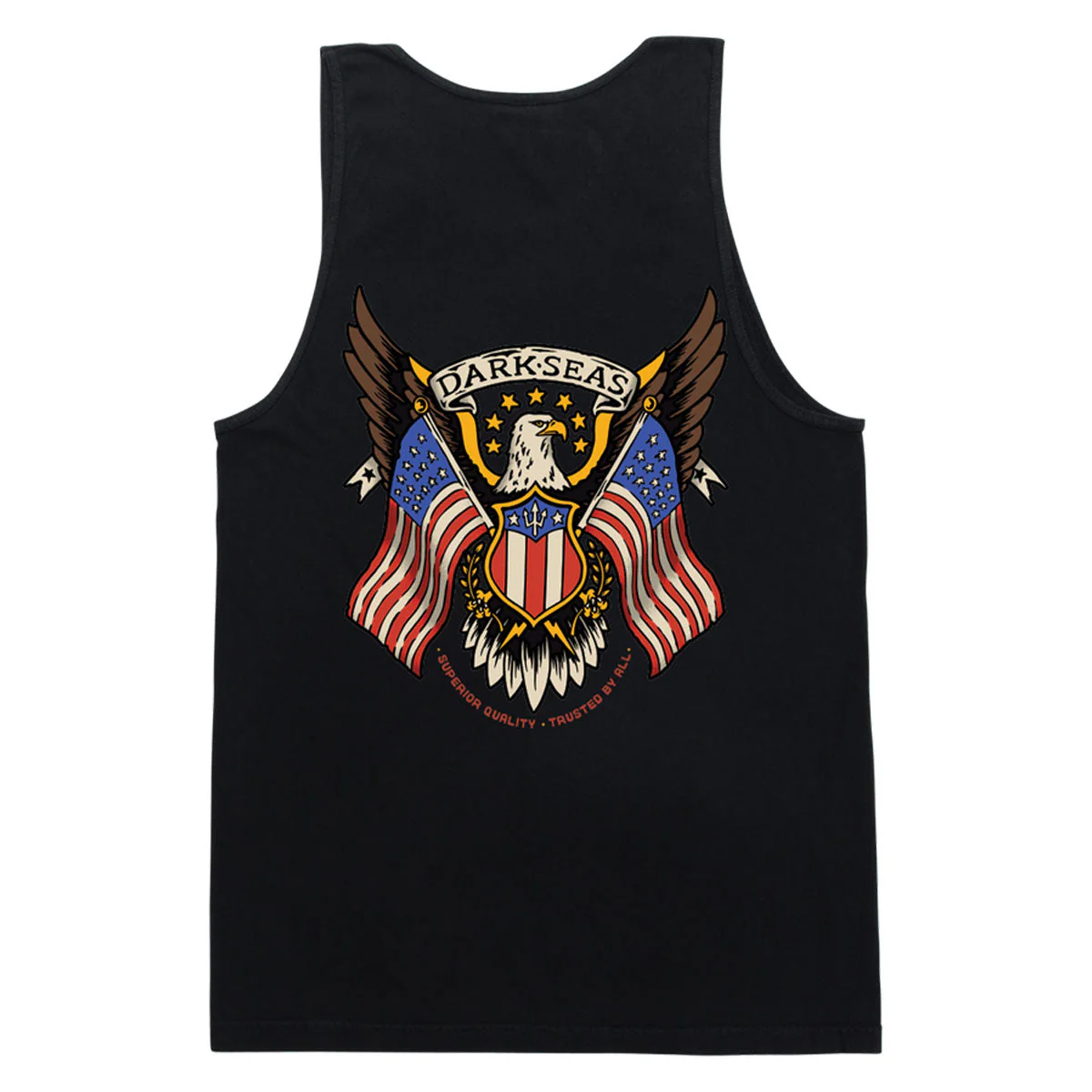 Dark Seas Land Of The Free Stock Tank Top - Black