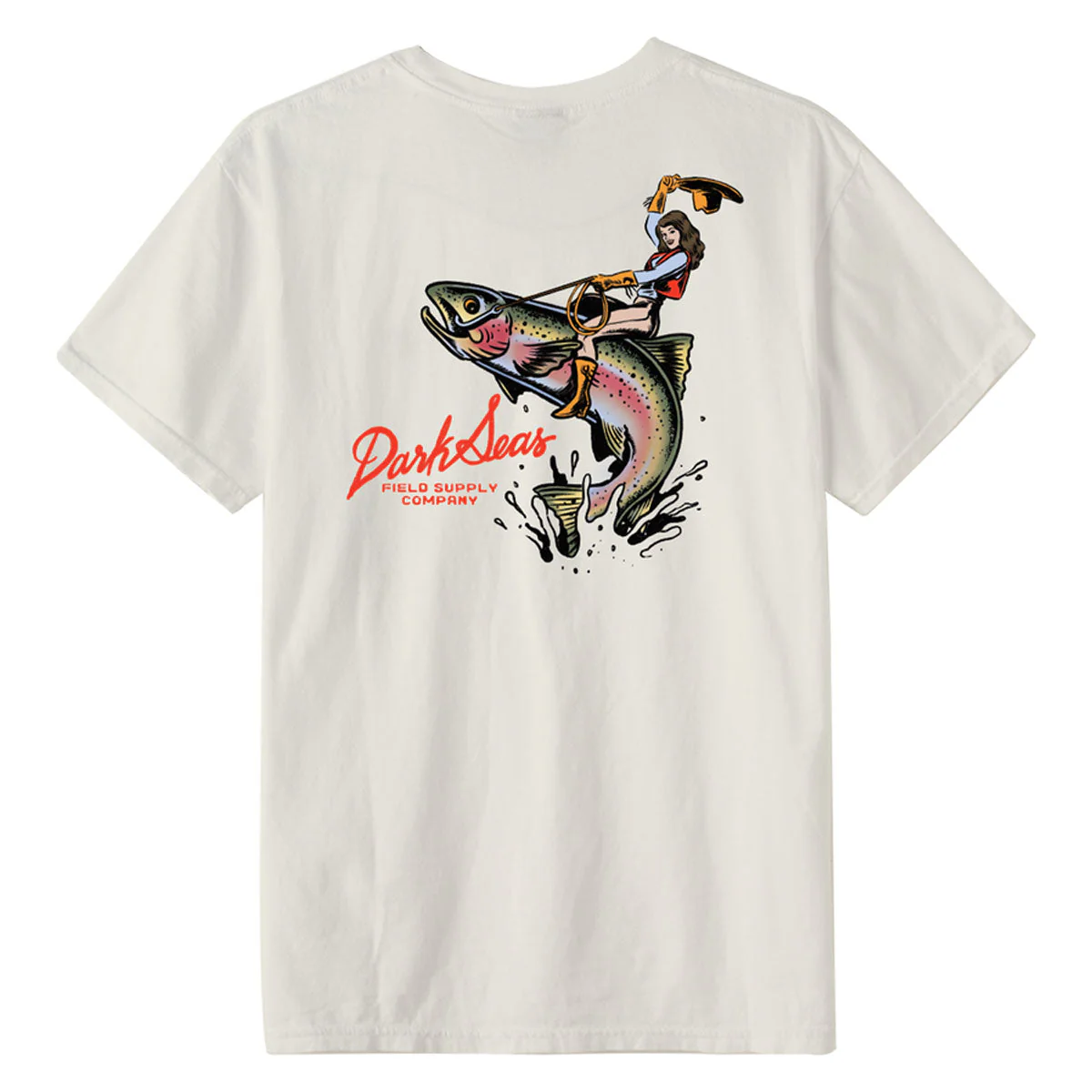 Dark Seas Rainbow Rider Pigment T-Shirt - Antique White