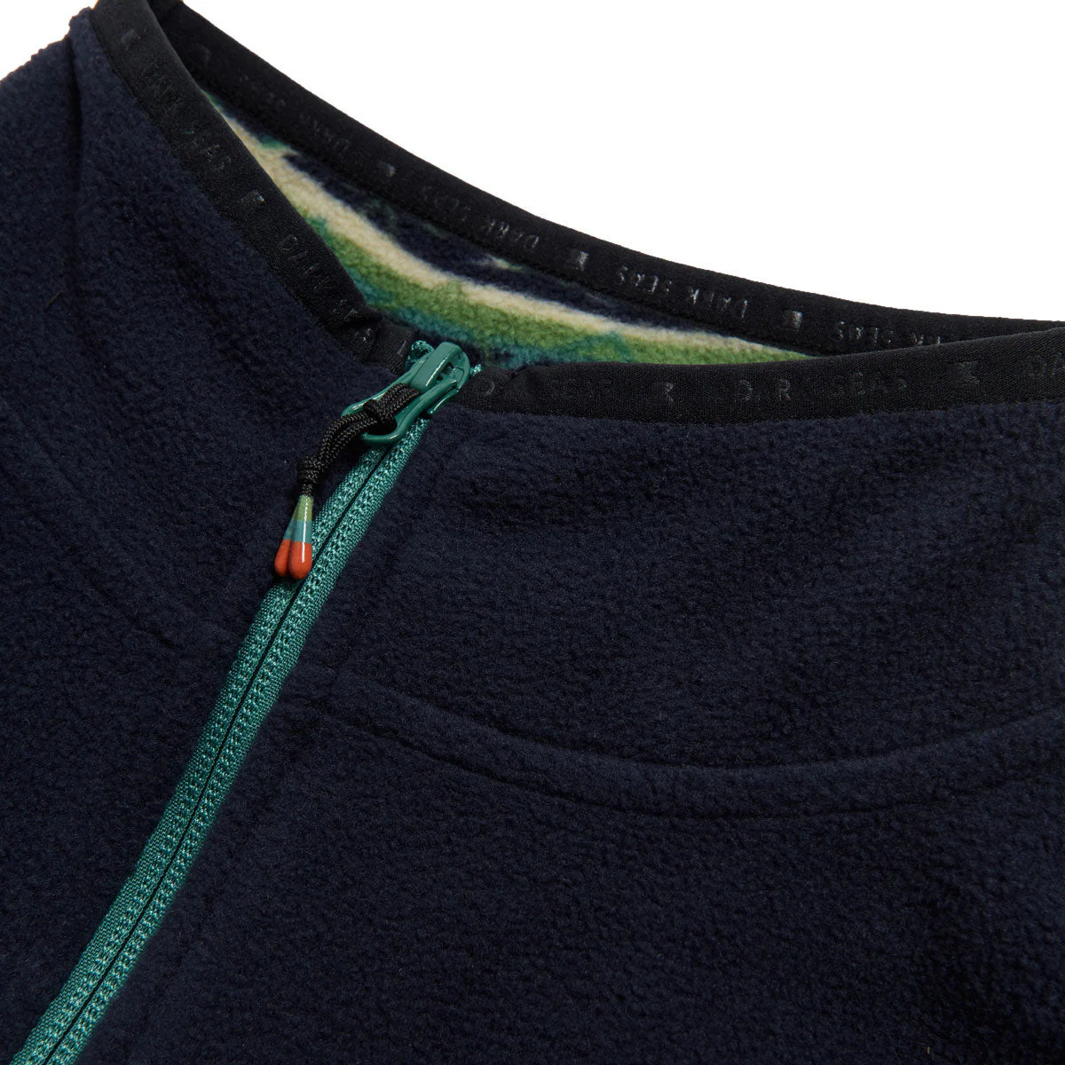 Dark Seas Walter Fleece Sweatshirt - Navy/Teal - Image 4