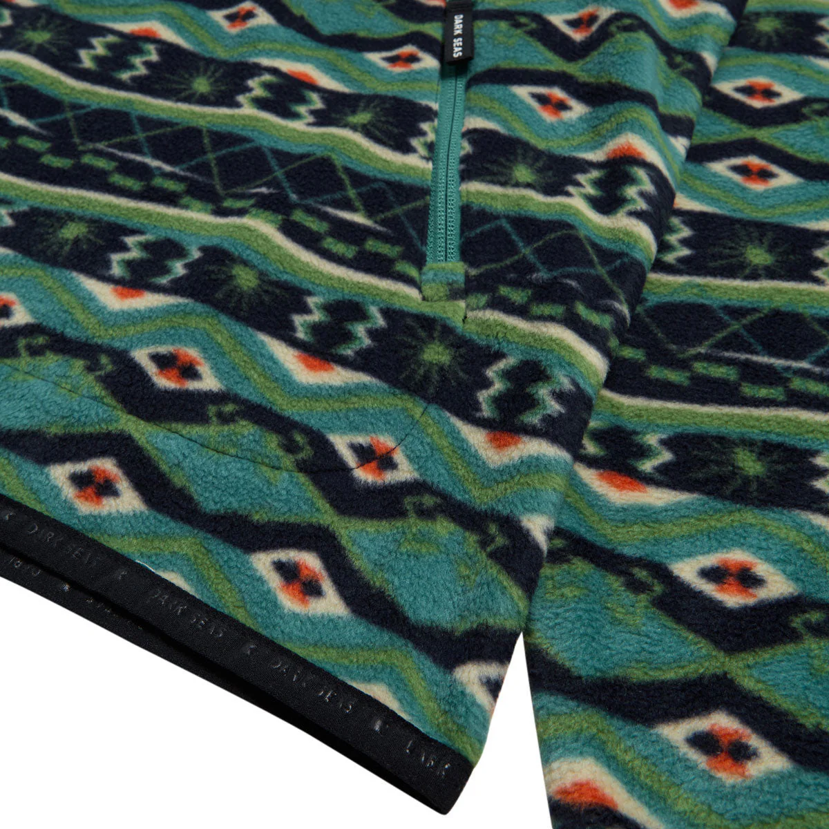 Dark Seas Walter Fleece Sweatshirt - Navy/Teal - Image 5