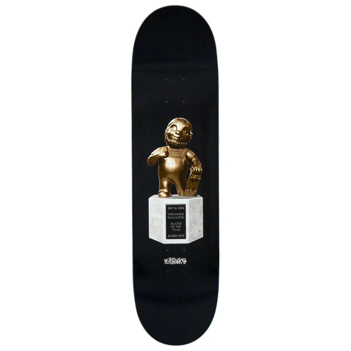 Deathwish Jamie Foy SOTY 2024 Skateboard Deck - Black - 8.50" - Image 2