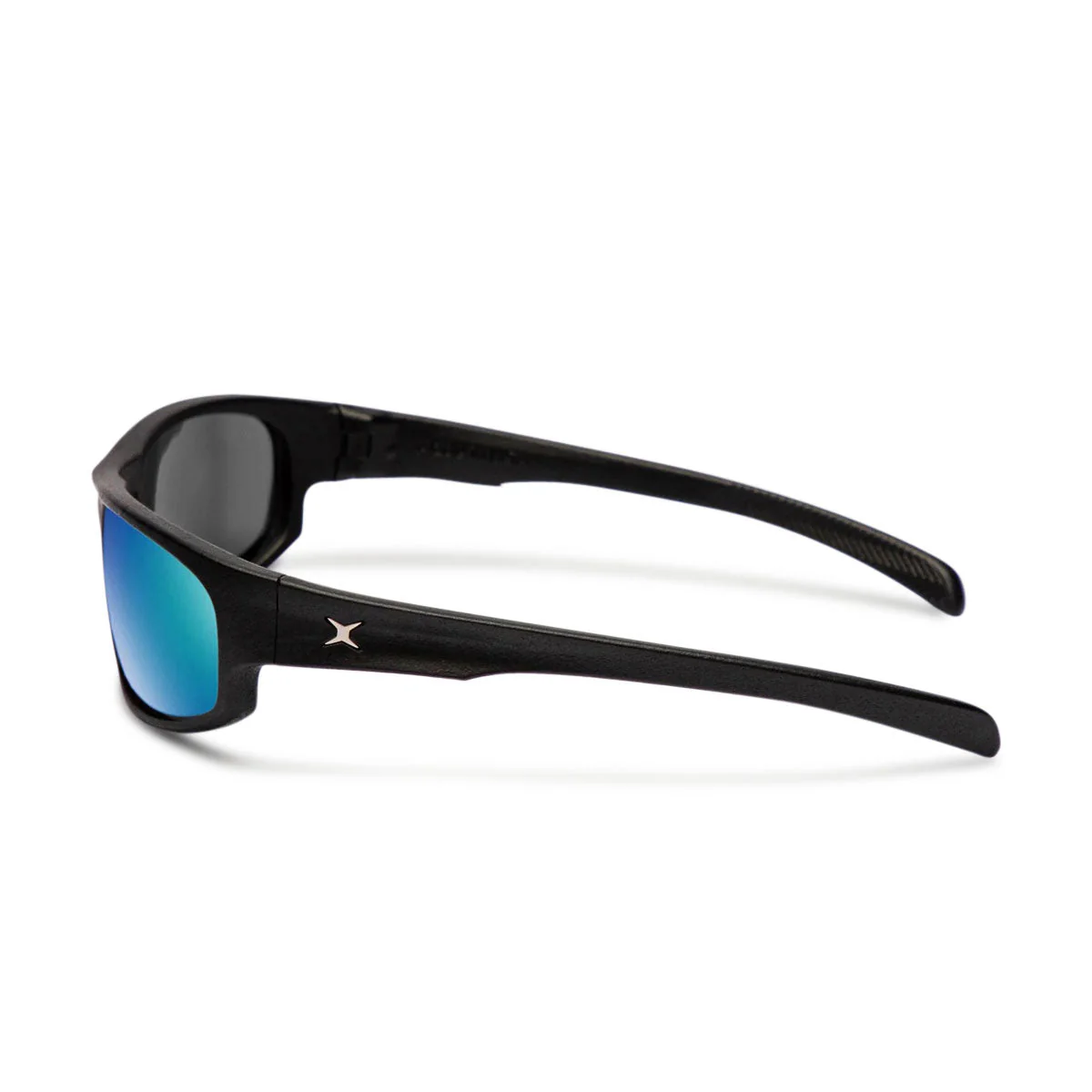 Decade Carsen 00s Sunglasses - Matte Black Nylon/Blue Mirror Polycarbonate - Image 3