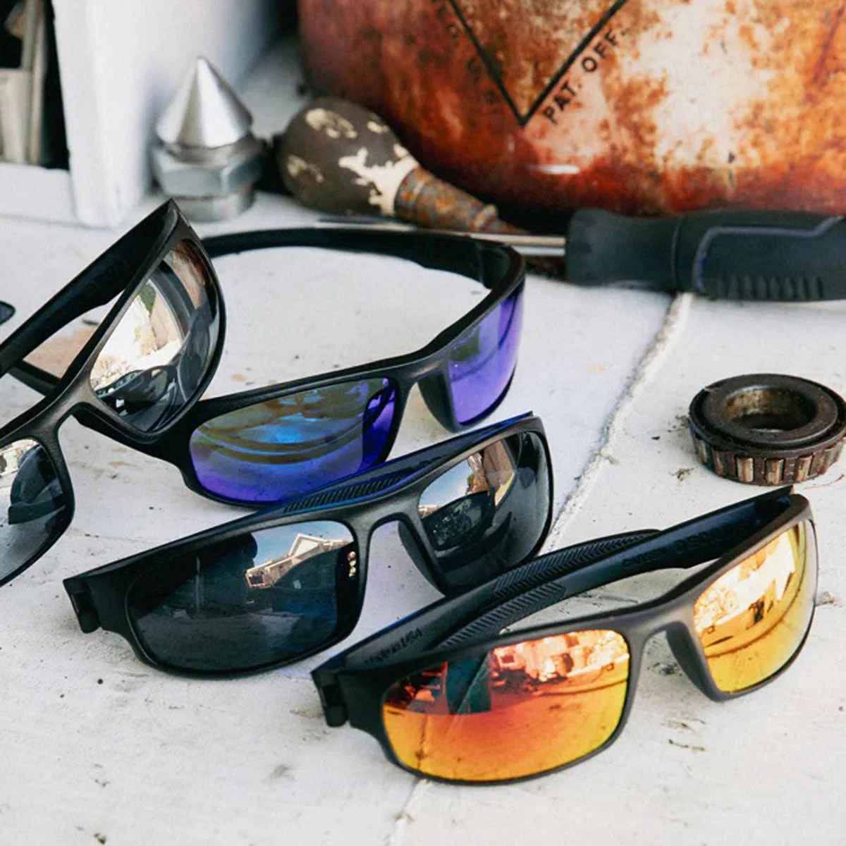 Decade Carsen 00s Sunglasses - Matte Black Nylon/Grey Polycarbonate - Image 2