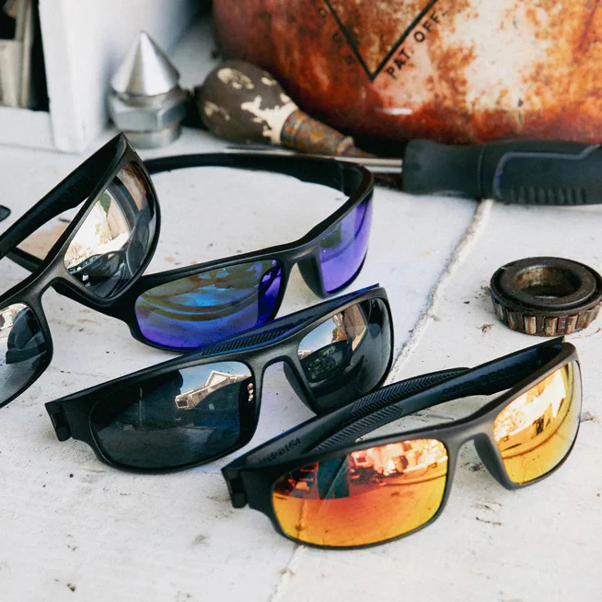 Decade Carsen 00s Sunglasses - Matte Black Nylon/Silver Mirror Polycarbonate - Image 4