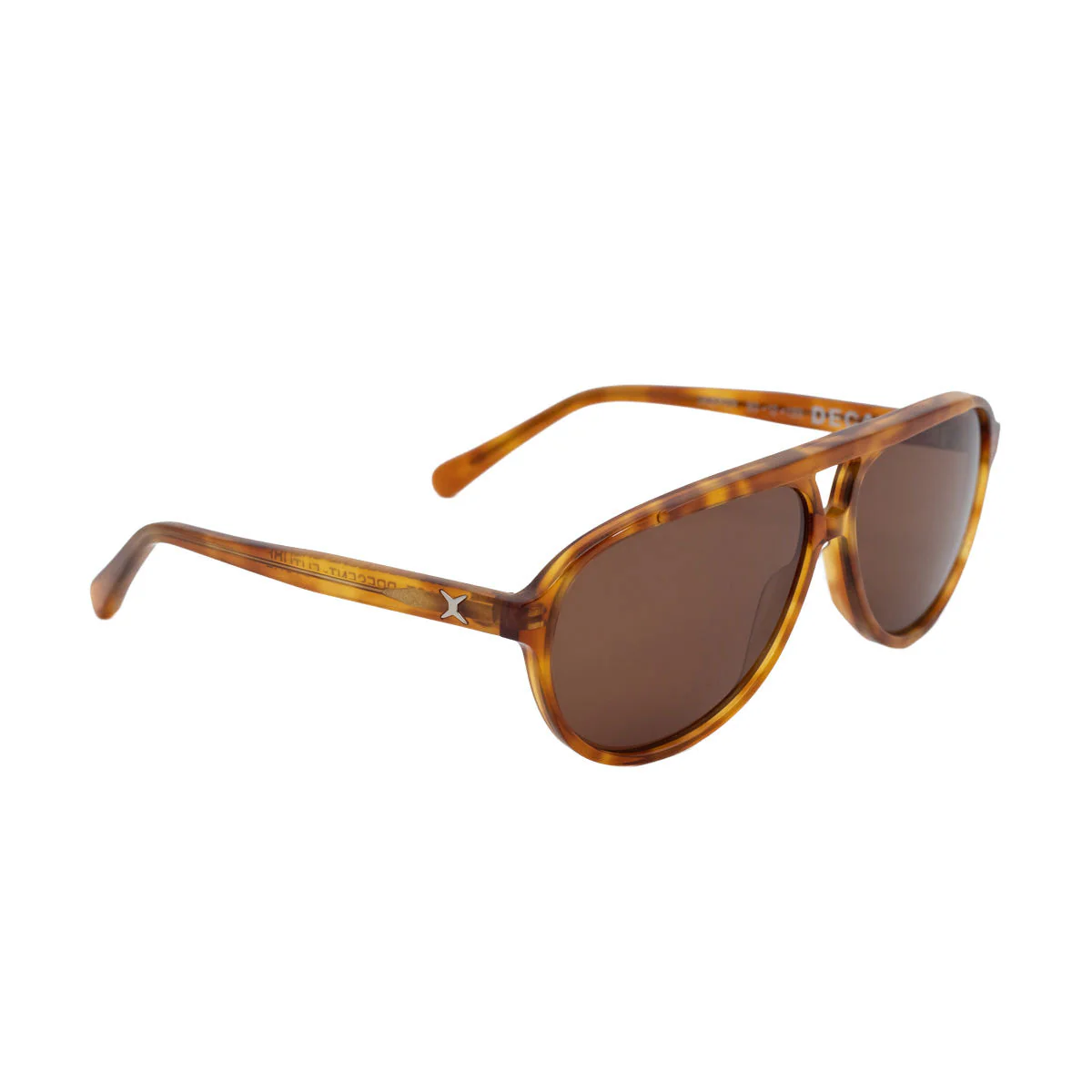 Decade Jasper 80s Sunglasses - Light Brown Tortoise Acetate/Brown CR39