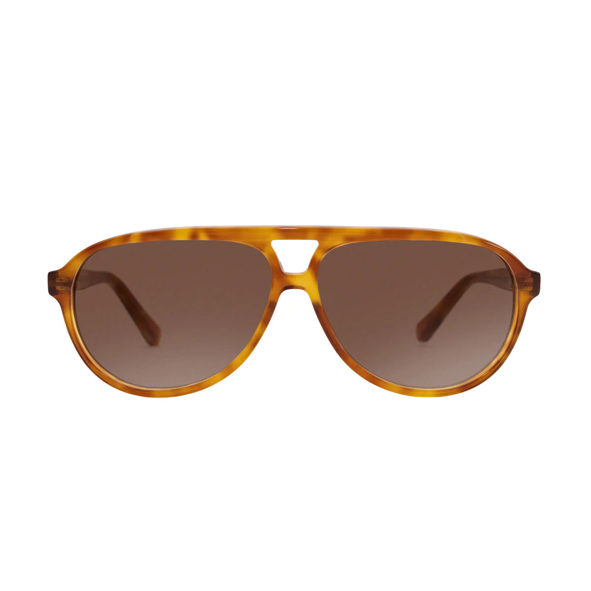 Decade Jasper 80s Sunglasses - Light Brown Tortoise Acetate/Brown CR39 - Image 2