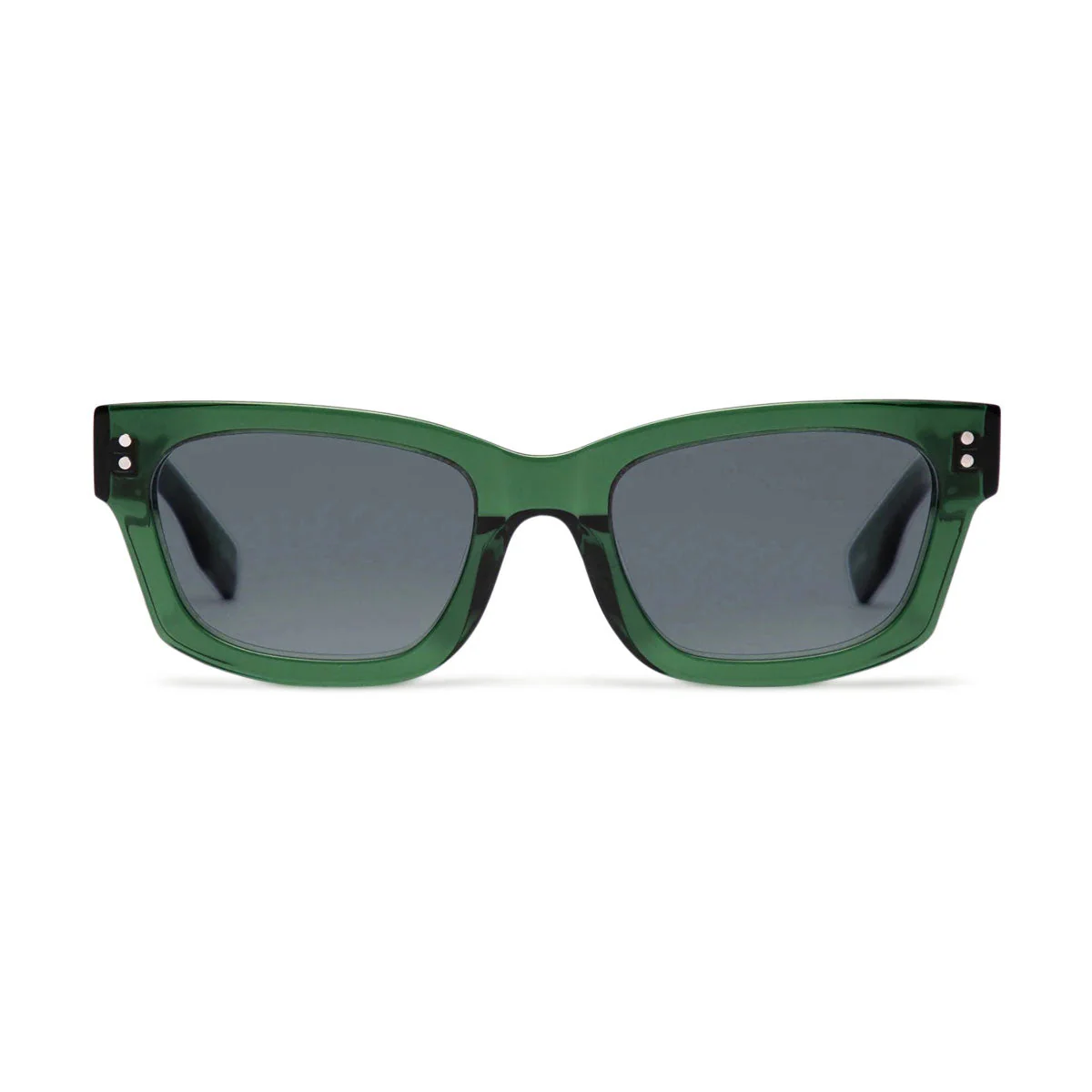 Decade Milton 60s Sunglasses - Crystal Green Acetate/Grey Tac Polarized