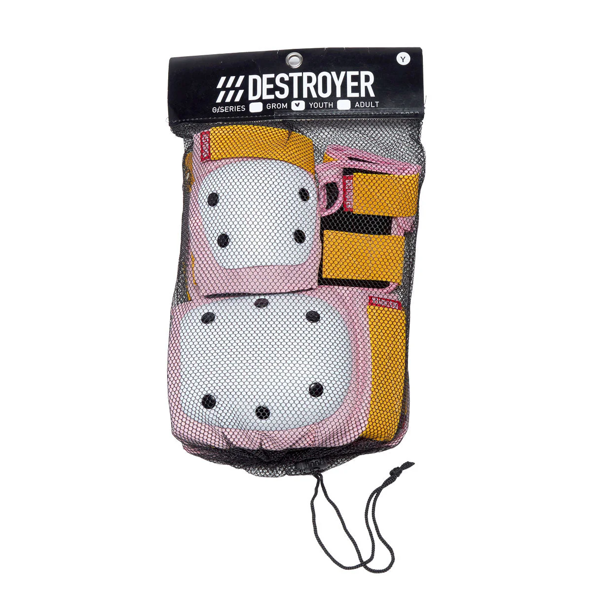 Destroyer Youth Pad Set - Pink/Yellow/White - Image 3