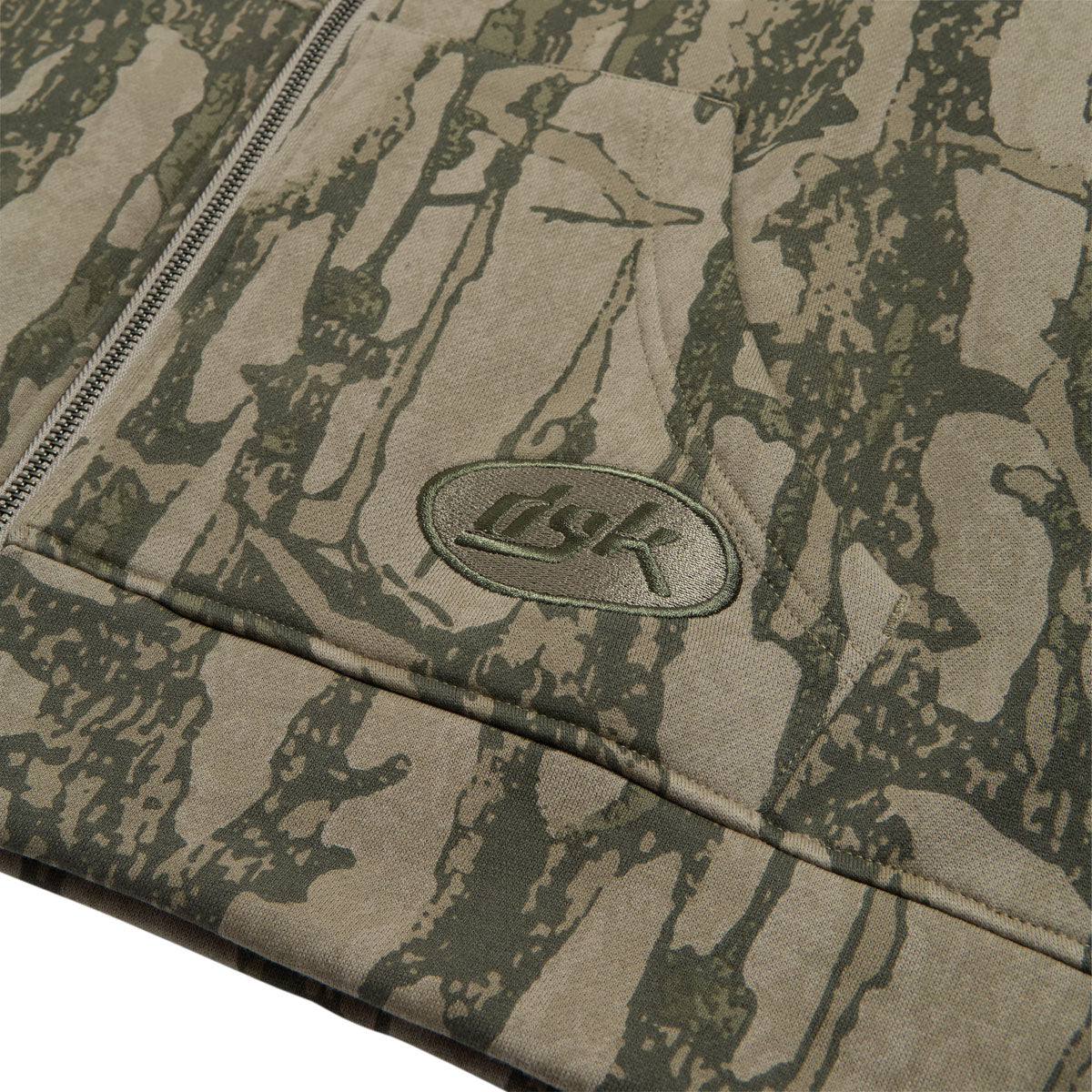 DGK Cortex Zip Up Hoodie - Bark Camo - Image 4