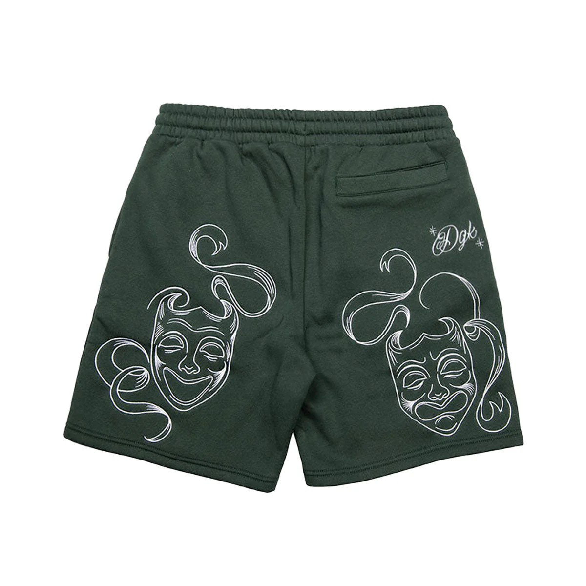 DGK Saints Fleece Shorts - Forest Green - Image 2