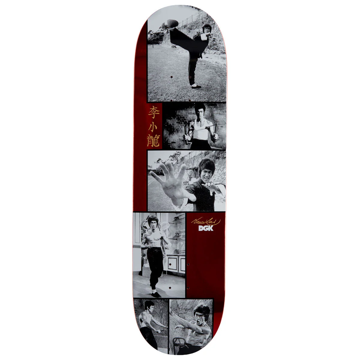 DGK x Bruce Lee Legend Skateboard Deck - Red Foil - 8.38"