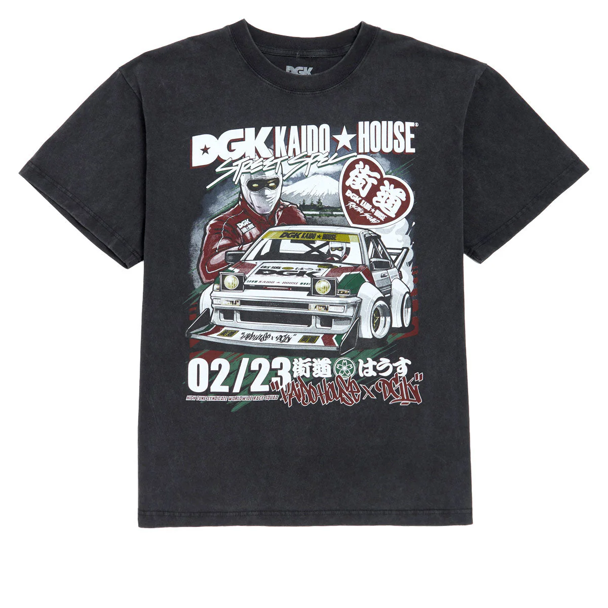 DGK x Kaido House Raceway T-Shirt - Vintage Black