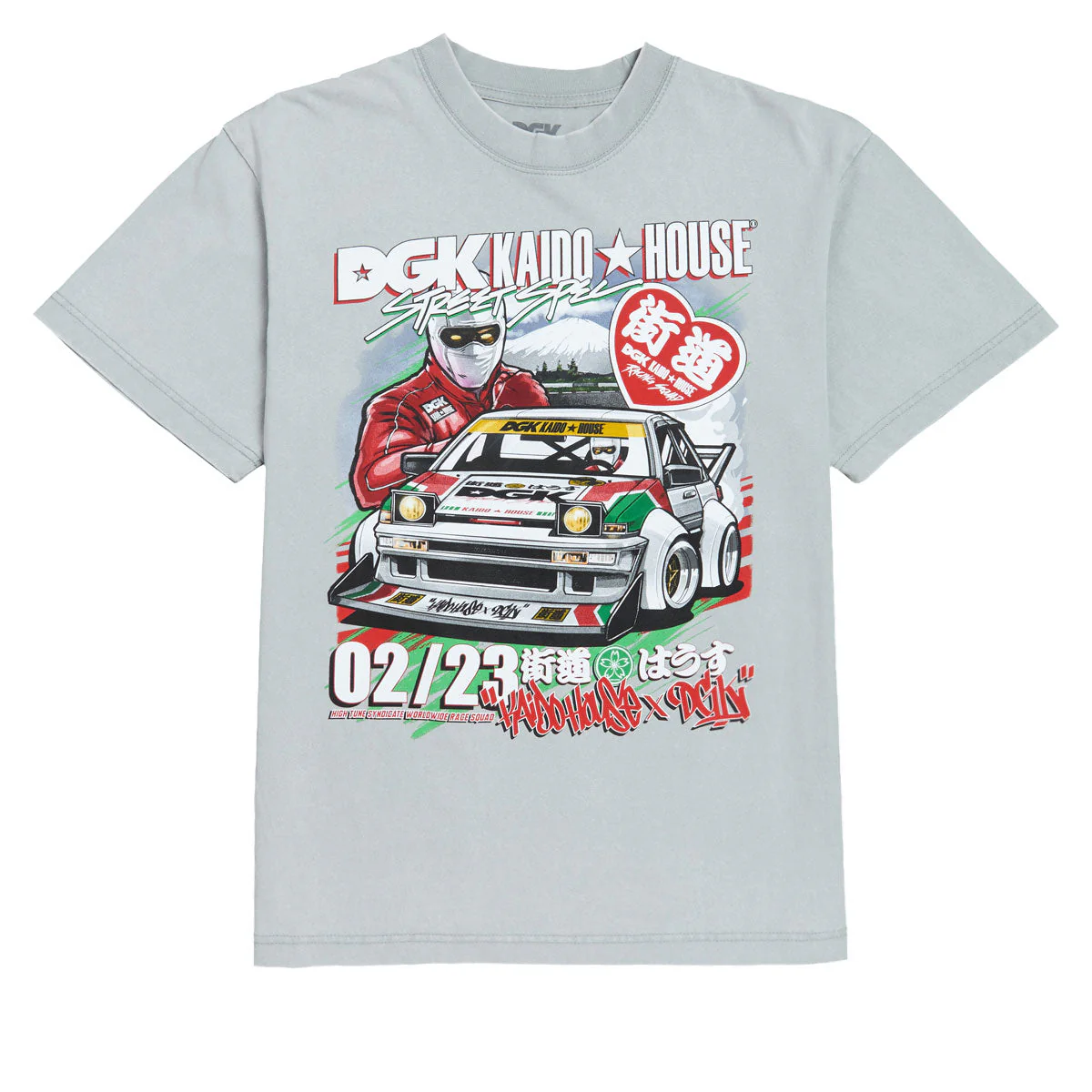 DGK x Kaido House Raceway T-Shirt - Vintage Gray