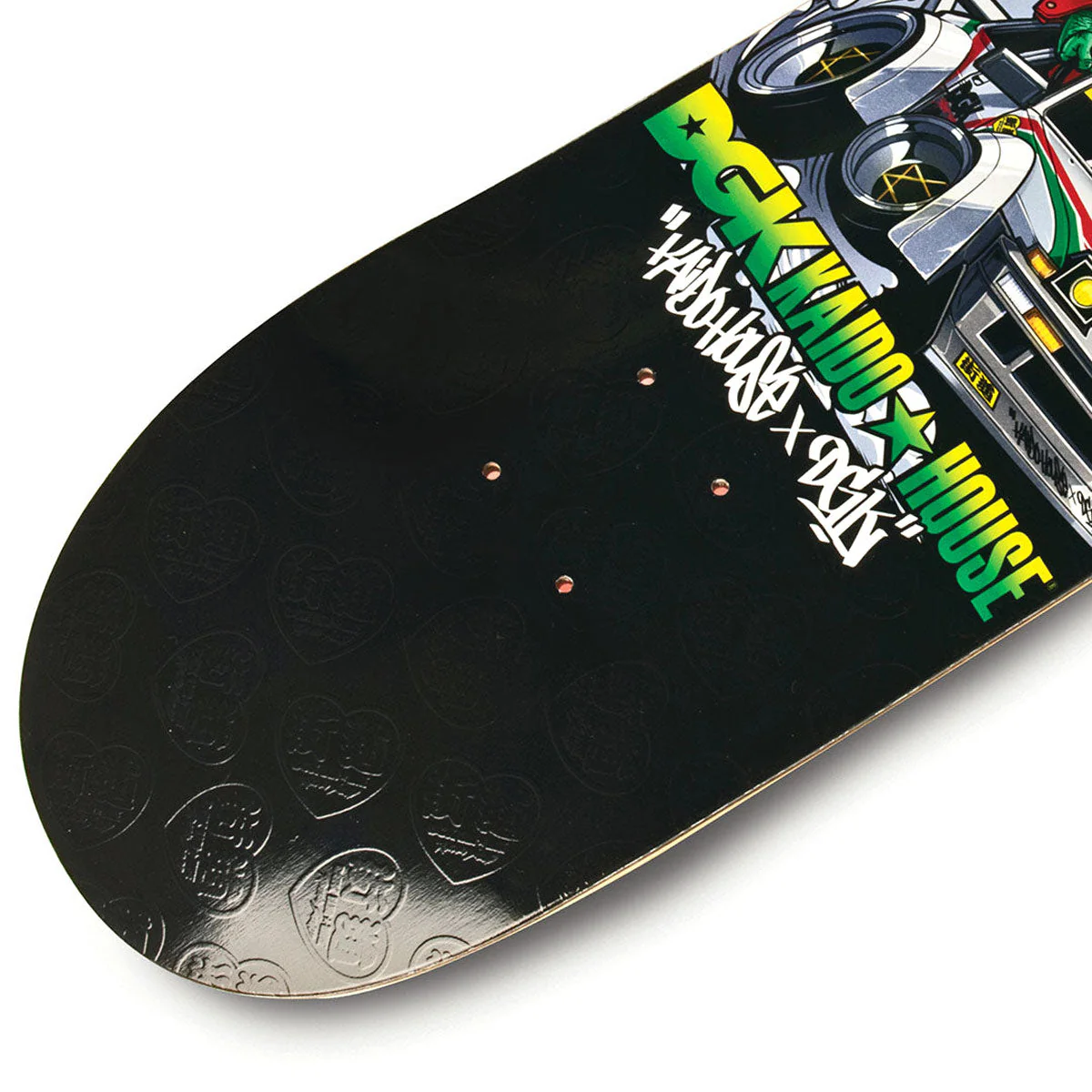 DGK x Kaido House Wide Open Embossed Skateboard Deck - Black - 8.06" - Image 3