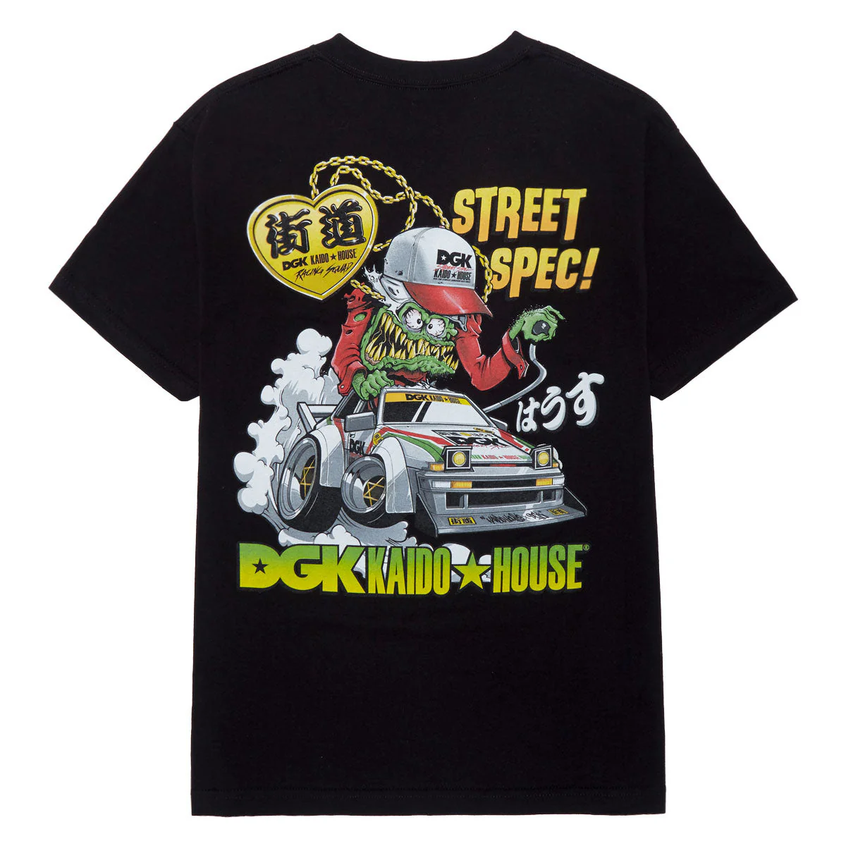 DGK x Kaido House Wide Open T-Shirt - Black - Image 2