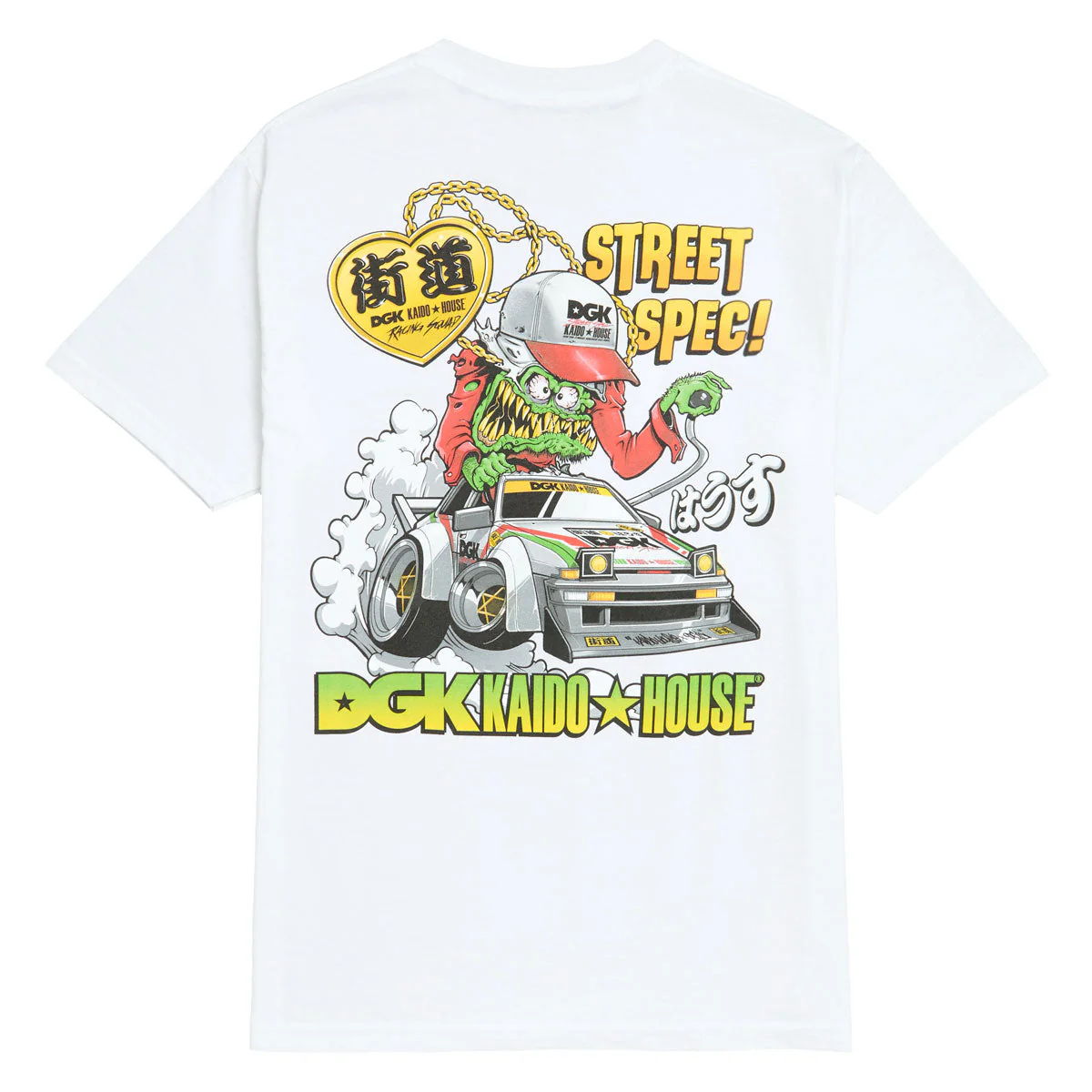 DGK x Kaido House Wide Open T-Shirt - White - Image 2