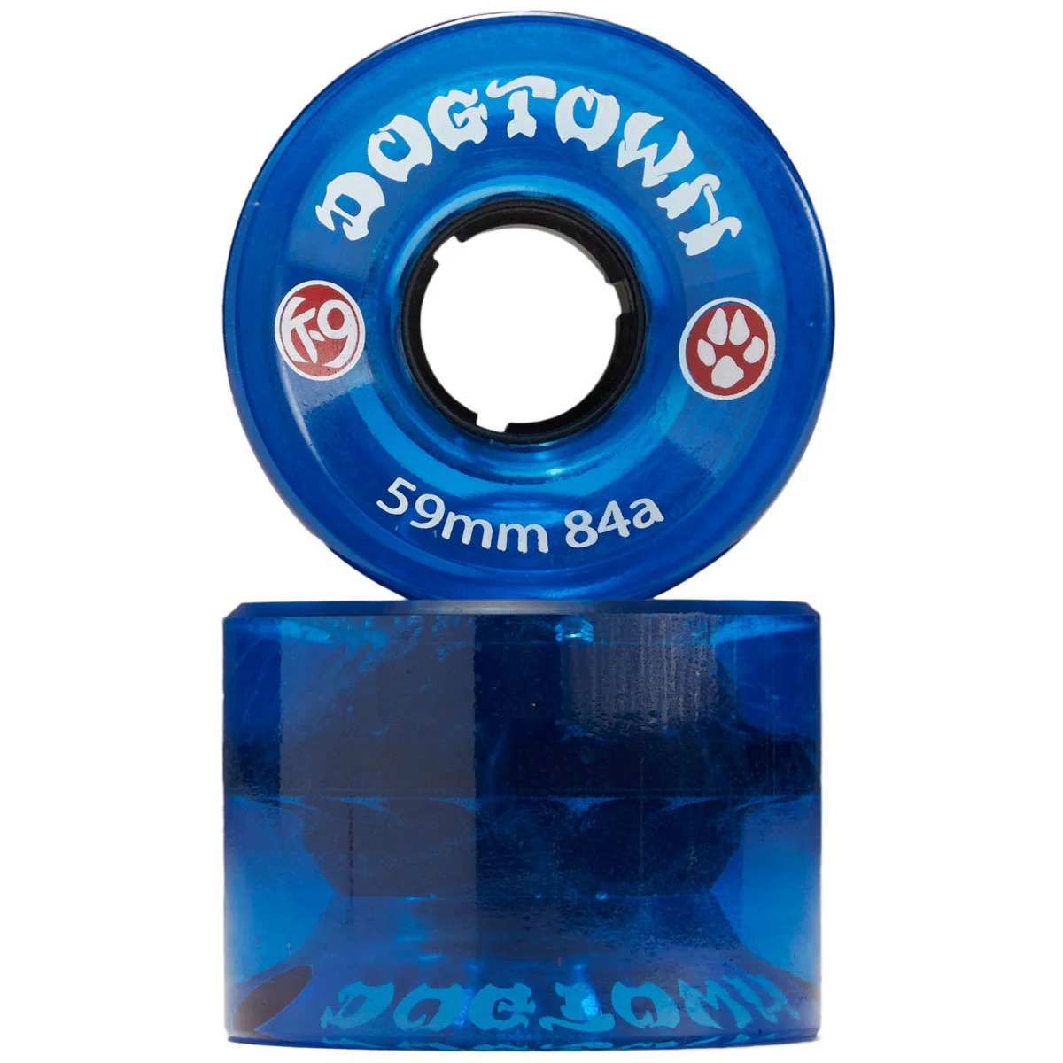 Dogtown K-9 84a Premium Cruiser Skateboard Wheels - Clear Blue - 59mm - Image 2