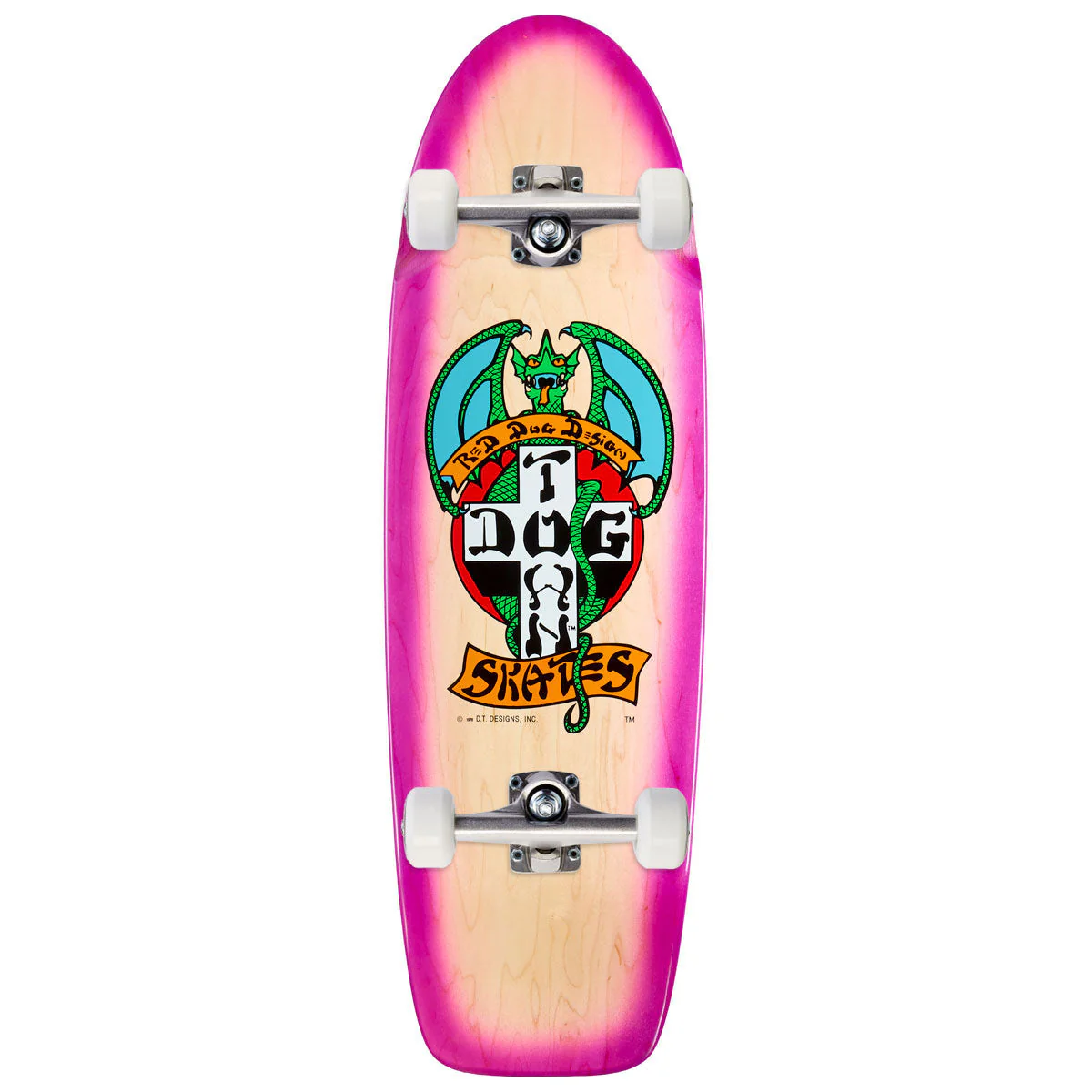 Dogtown Red Dog OG 70s Rider Skateboard Complete - Natural/Transparent Purple Fade - 9.135"