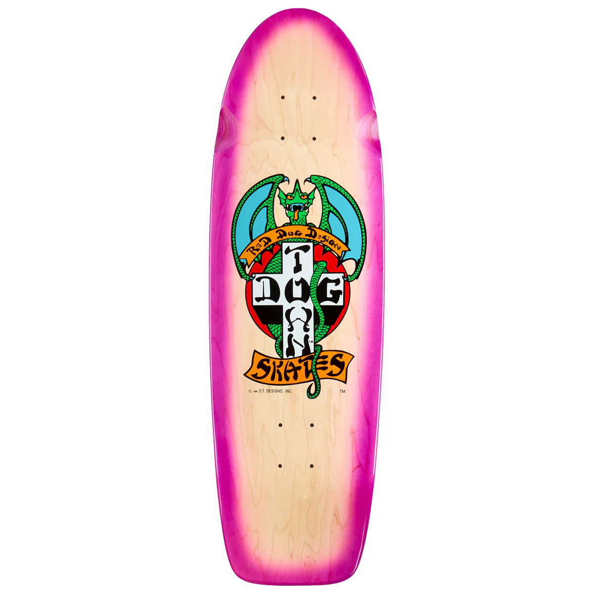 Dogtown Red Dog OG 70s Rider Skateboard Deck - Natural/Transparent Purple Fade - 9.135"