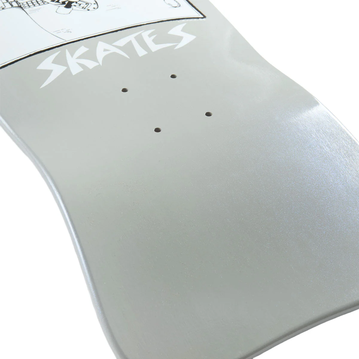Dogtown x Suicidal Skates Pool Skater 80s Reissue Skateboard Deck - Grey Full Dip/Blue Pearl - 10.125" - Image 4