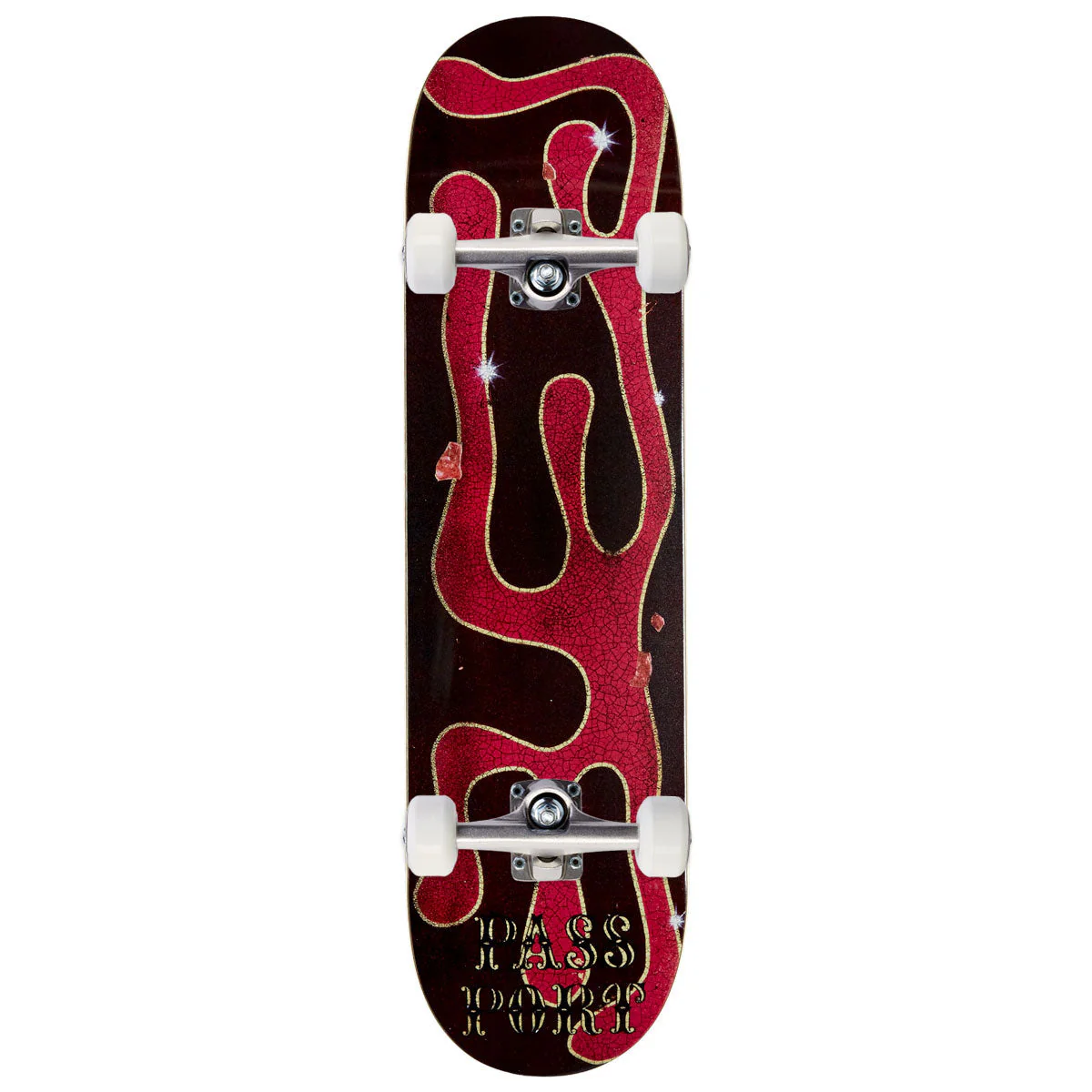Flight Kiss Skateboard Complete - Blue/Gold Foil - 8.63" - Image 3