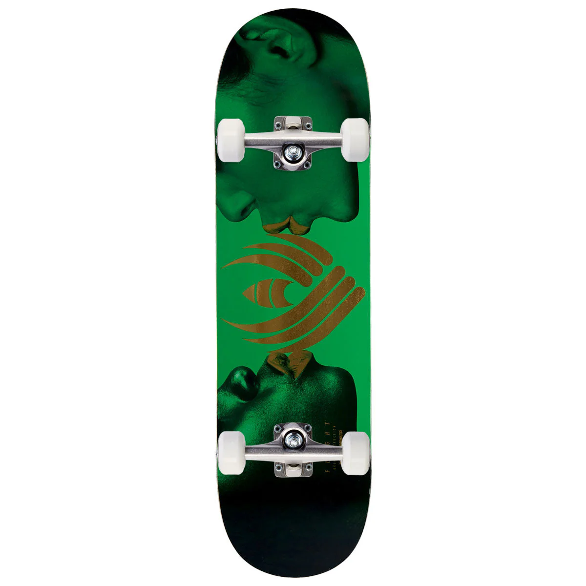 Flight Kiss Skateboard Complete - Green/Gold Foil - 8.50"