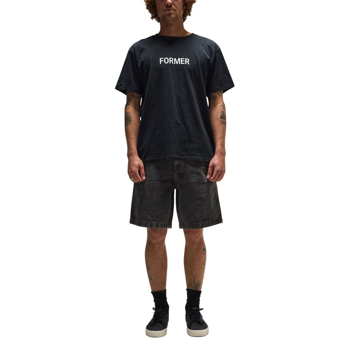 Former DxD Reynolds 21 Denim Walk Shorts - Washed Black - Image 3