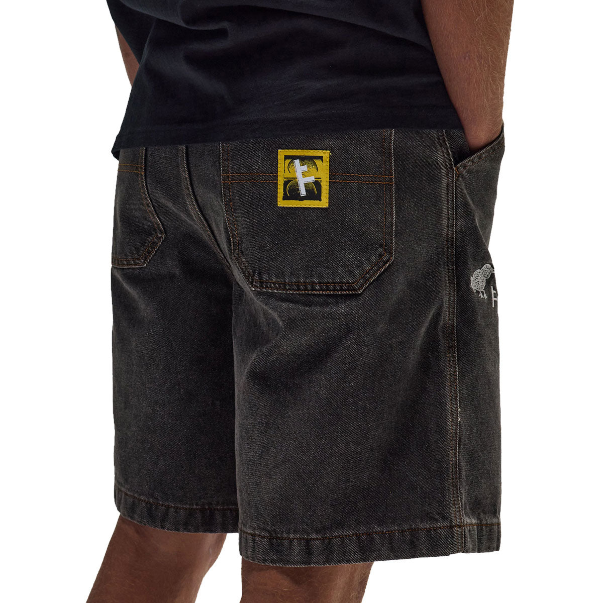 Former DxD Reynolds 21 Denim Walk Shorts - Washed Black - Image 4