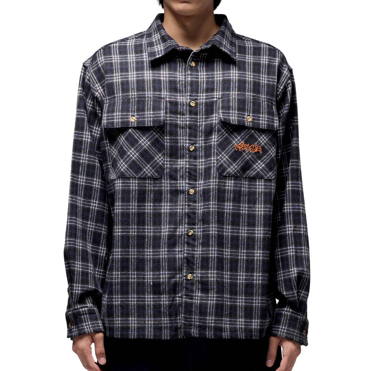 Former Vivian Flannel Long Sleeve Shirt - Black