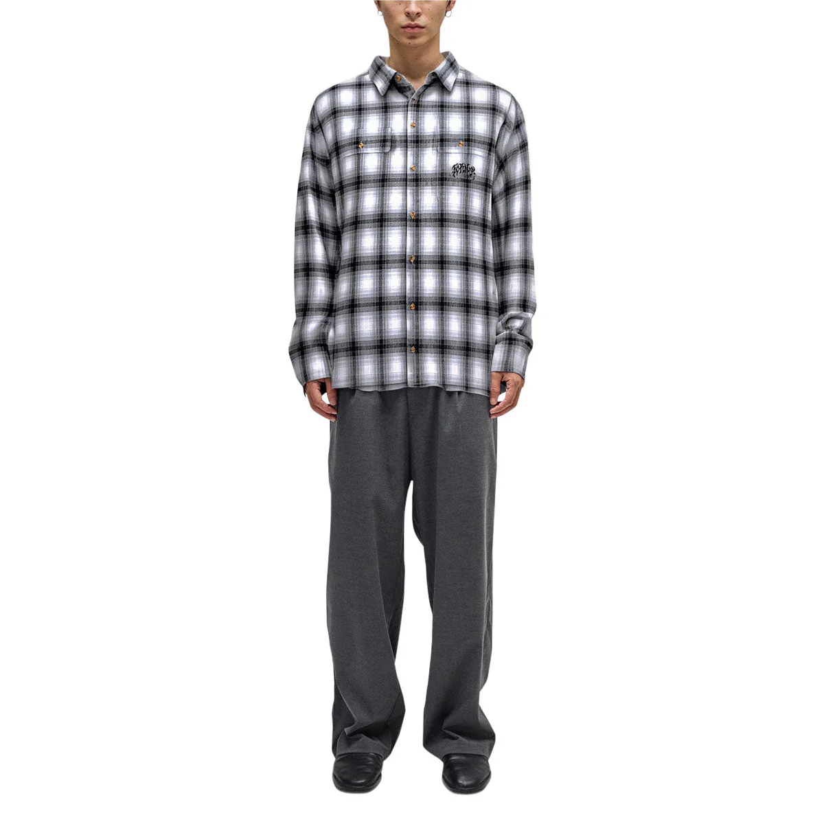 Former Vivian Flannel Long Sleeve Shirt - Grey - Image 3
