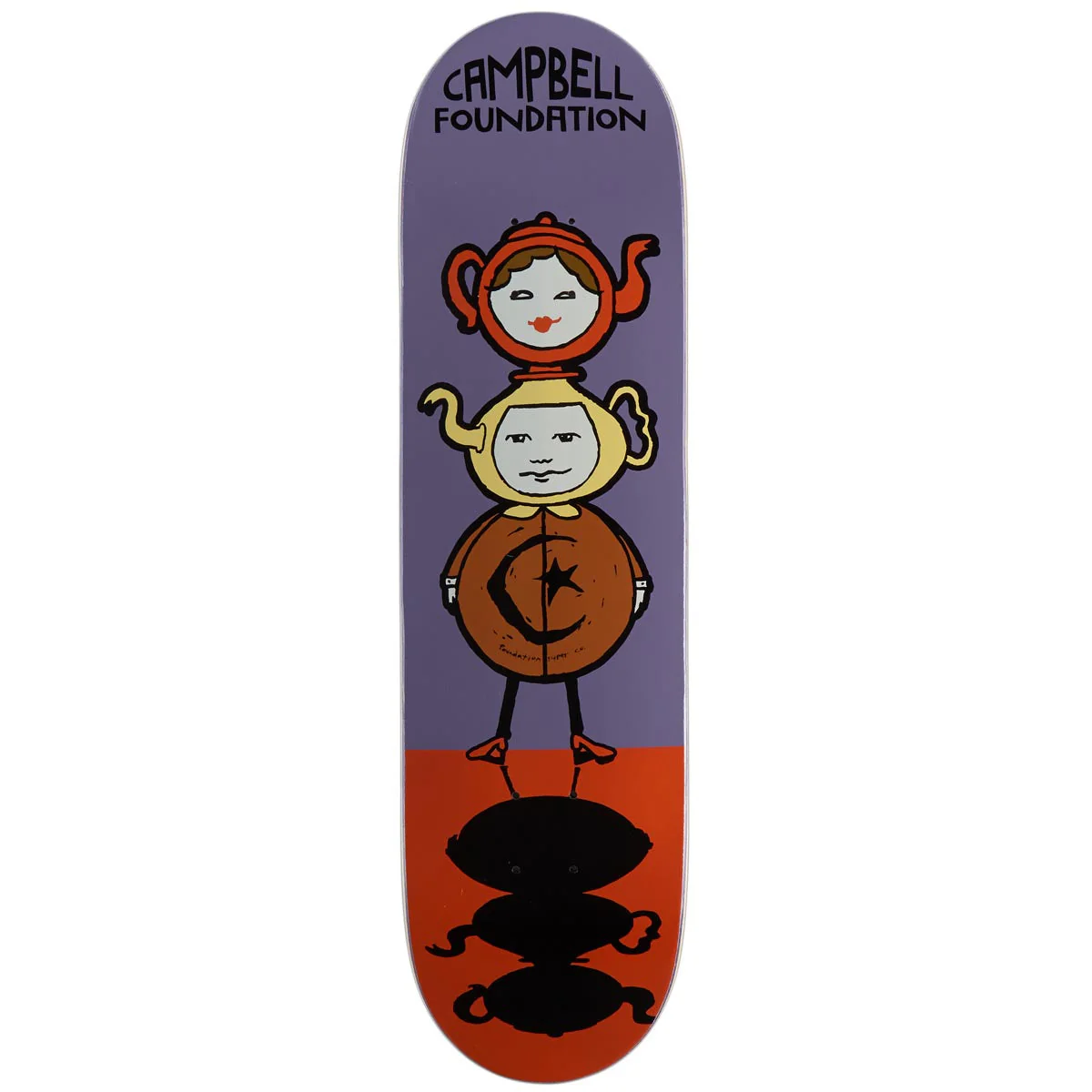 Foundation Campbell Teapot Totem Skateboard Deck - 8.25"