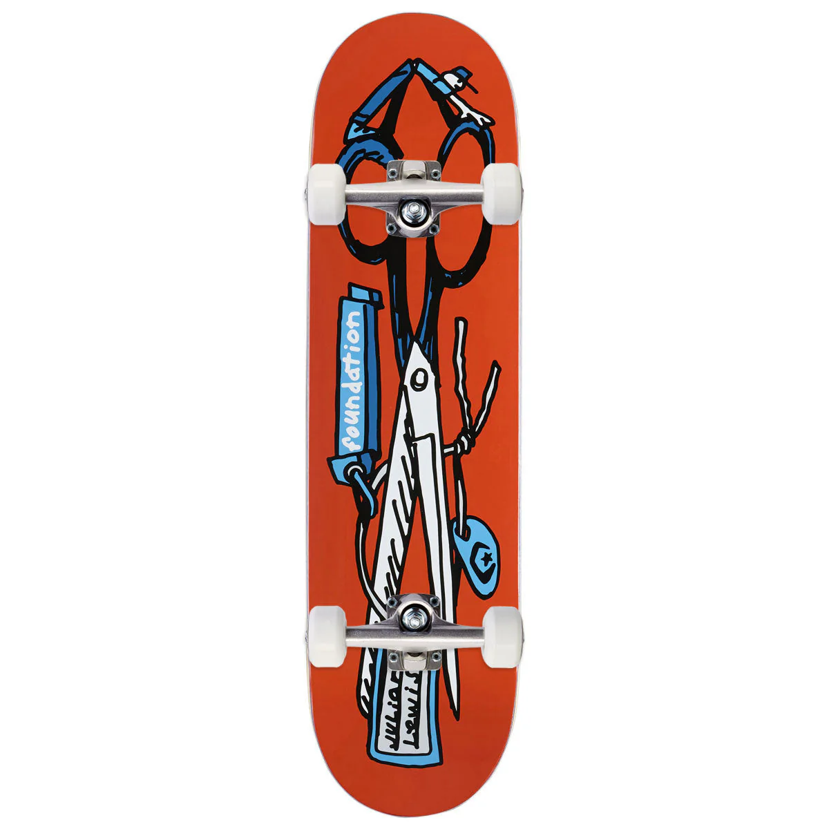 Foundation Lewis Scissors Skateboard Complete - 8.38"
