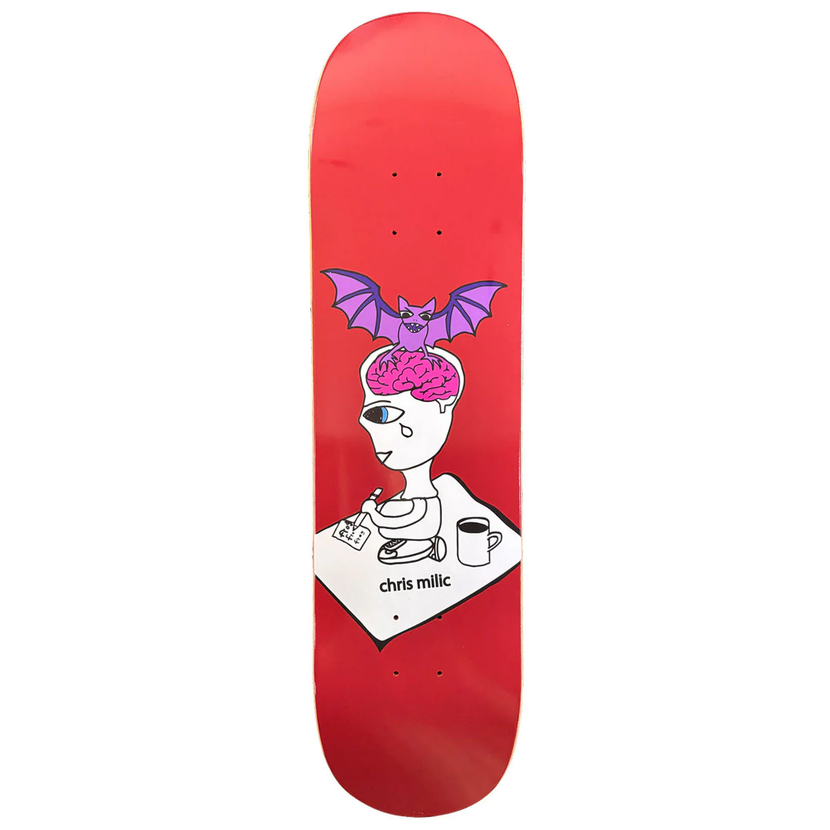 Frog Bat Brain Chris Milic Skateboard Deck - 8.60"