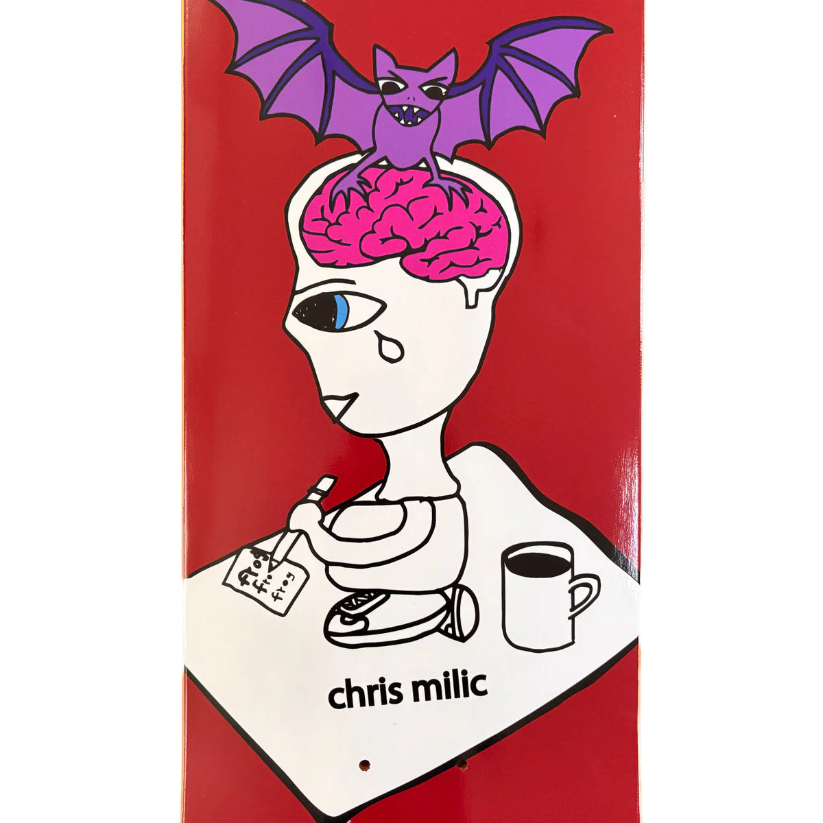 Frog Bat Brain Chris Milic Skateboard Deck - 8.60" - Image 3