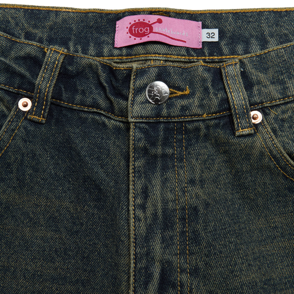 Frog Five Pocket Denim Jeans - Green Wash - Image 5