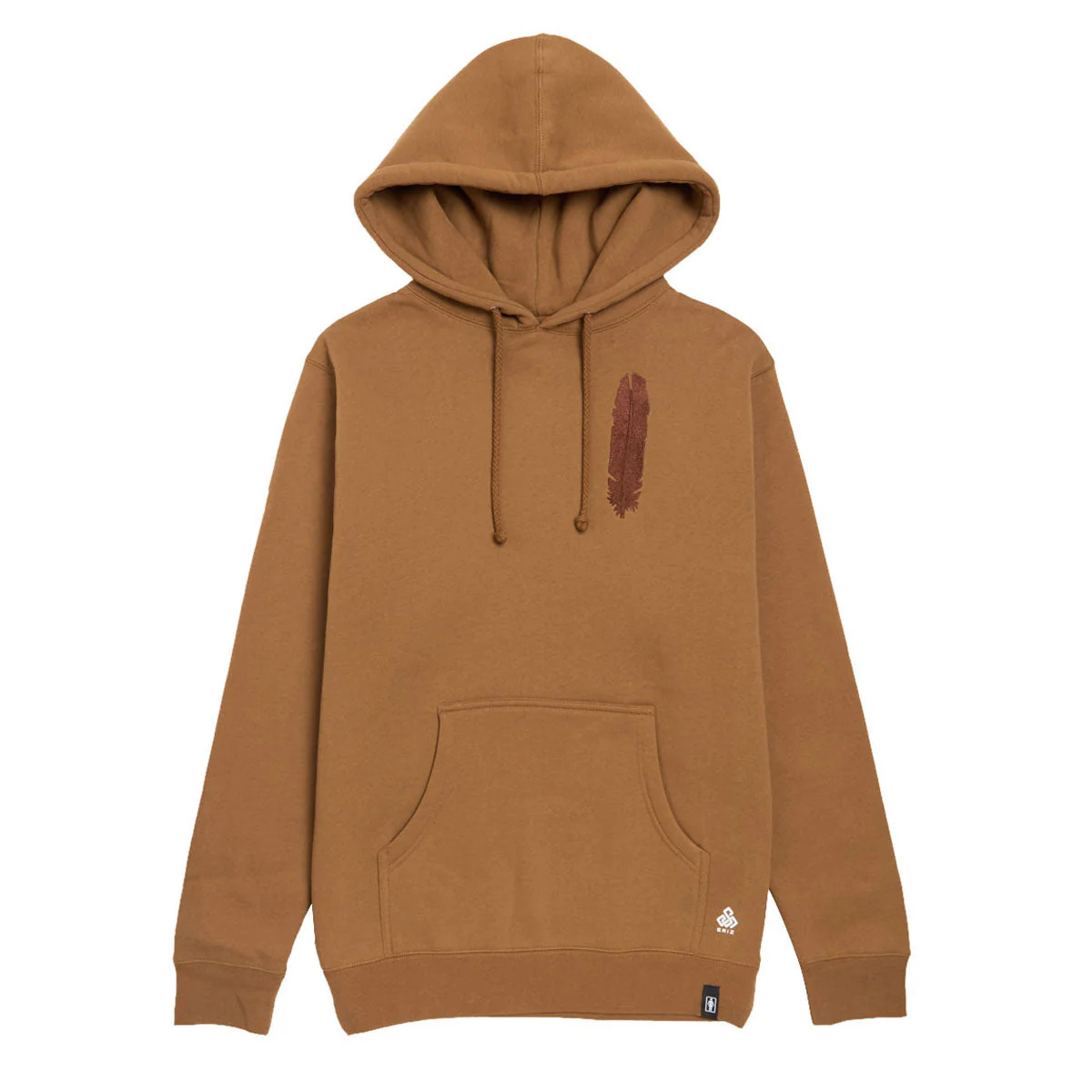 Girl Feather Heavy Hoodie - Saddle