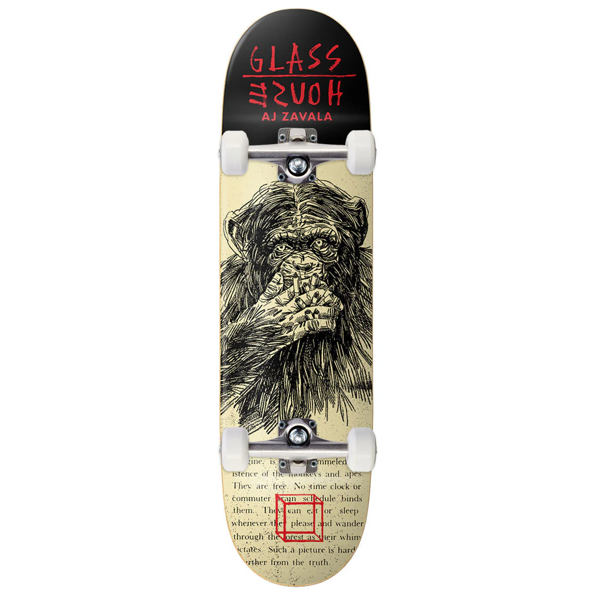 Glass House AJ Lavala Speak No Evil Skateboard Complete - 8.50"