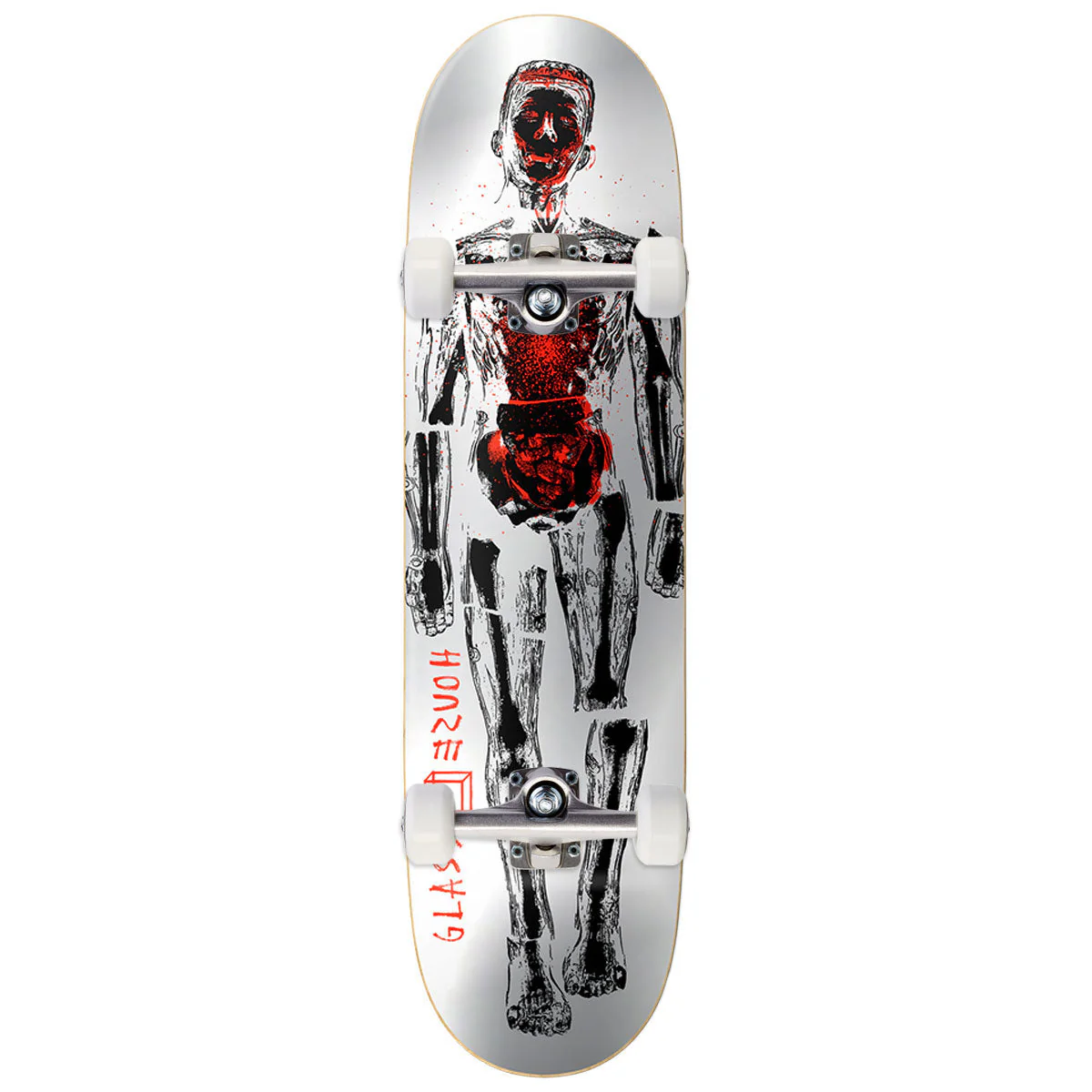 Glass House Glass Man Skateboard Complete - Silver Foil - 8.375"