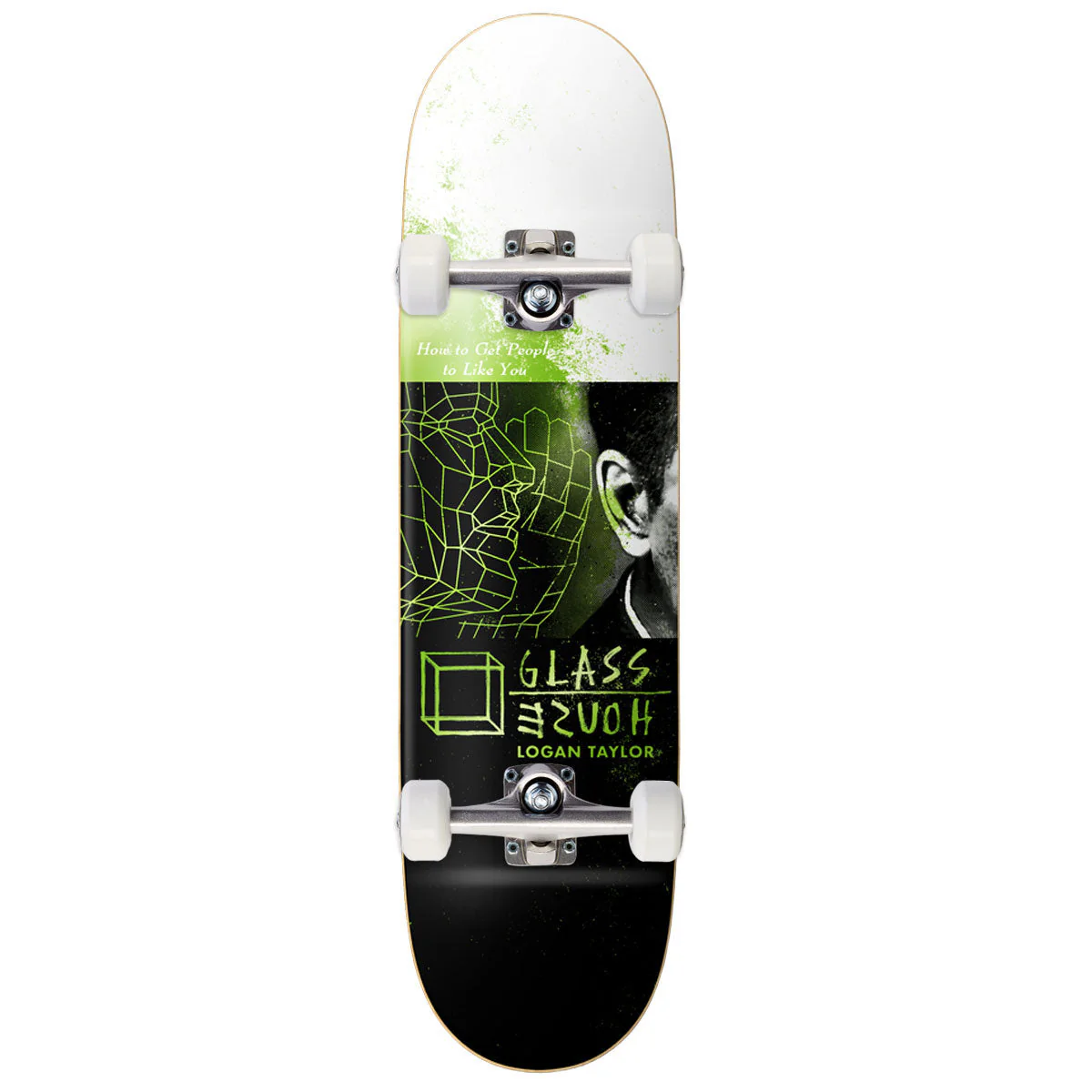 Glass House Taylor Artificial Skateboard Complete - Green Foil - 8.25"